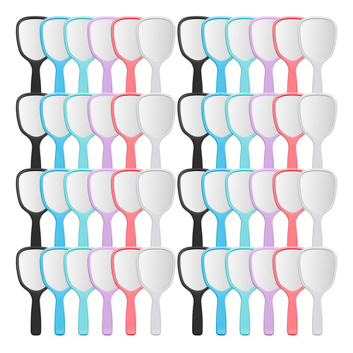Espejo De Mano Compacto Cosmético De Maquillaje En 6 Colores