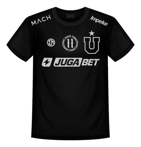 Camiseta U De Chile Conmemorativa Negra Alta Calidad