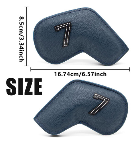 Juego De 10 Fundas Impermeables Para Cabeza De Azul Oscuro