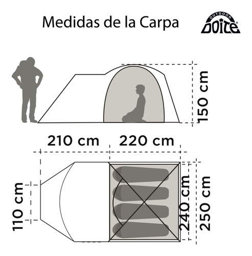 Carpa Llaima 4 Azul Doite