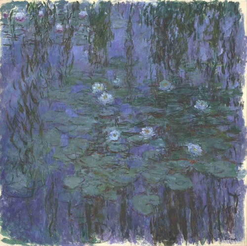 Lienzo Tela Canvas Arte Claude Monet Water Lilies 1916 70x70