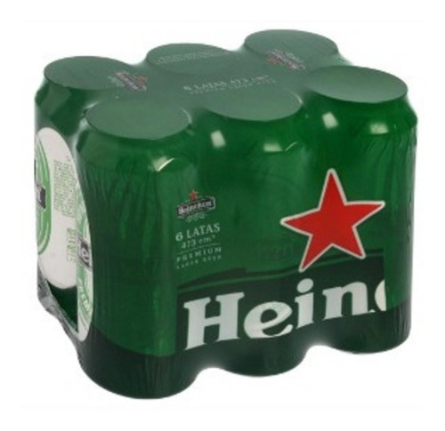 Heineken 473cc Six Pack 6 Latas Cerveza Rubia Microcentro