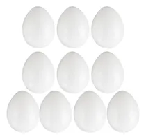 Comprar 20 Huevos Blancos De Plástico Falso Para Gallina