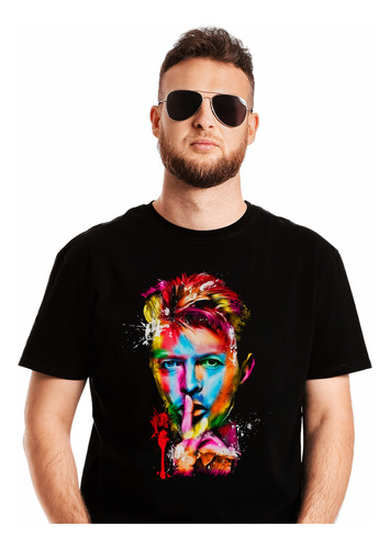Poleras David Bowie Face Colors   Rock Clasico Abominatron