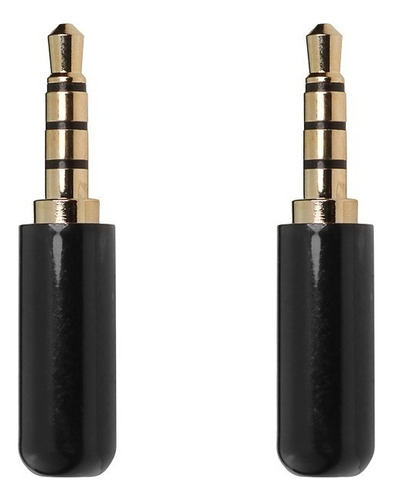 2 Plug P2 Macho Stereo Metal Niquelado Fone Ouvido Luminos