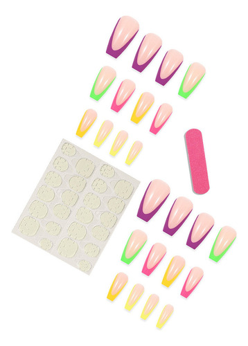 & Puntas De Uñas De Colores, Medianas Y Largas, 8006, De A