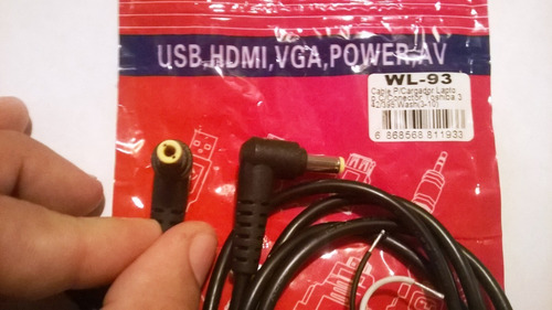 Imagen 1 de 6 de Cable Plug Para Cargador Toshiba, Mini, Nb200, Notebook
