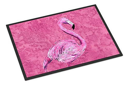 8875mat Flamingo On Pink Doormat 18x27 Front Door Mat I...