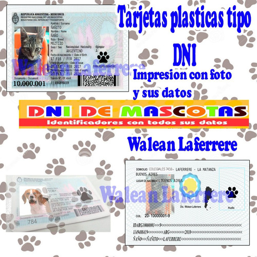 Dni Mascota ( Imitacion Dni )