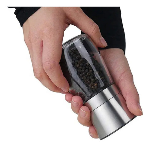 Yab - Moedor Manual Pimenta Sal Grosso Temperos Especiarias Em Inox Cerâmica E Vidro Gourmet P/ Cozinha Premium