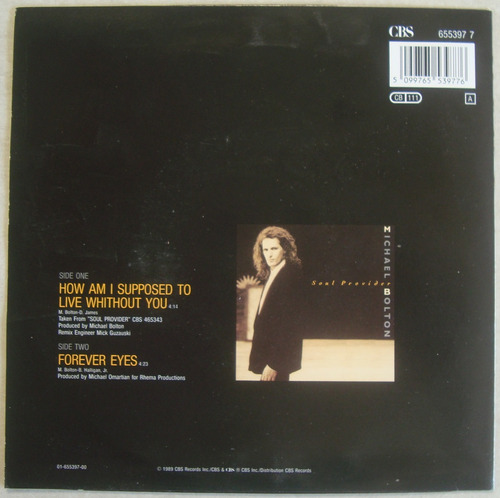 Michael Bolton 1989 How Am I Supposed To Live Without You (Usado)
