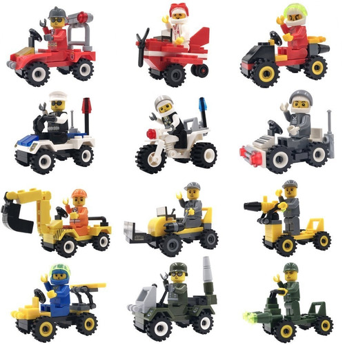 Set De 12 Figuras Compatibles Con Lego. 371 Piezas