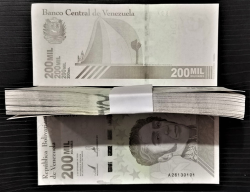 Fajo 200.000 Bolivares Soberanos 2020 Unc