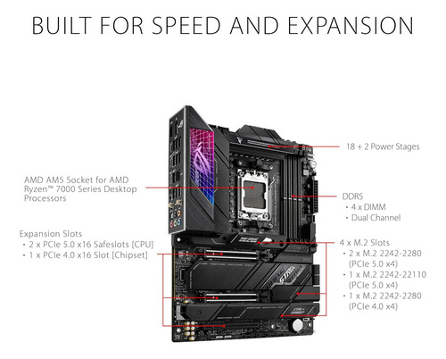 Asus Rog Strix X670e-e Gaming Socket Am5(lga 1718) Ryzen ...