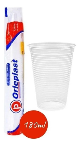 Copo Copinho Plástico Descartável 180 Ml Pct100 Un Orleplast