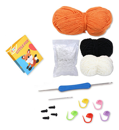 Kit De Ganchillo Diy Animal Cute Fox Con Marcadores De Tejer