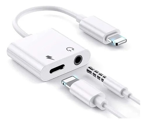  Splitter Lightning Carga Miniplug Compatible iPhone iPad