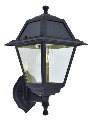Lámpara Solar Arbotante Tipo Farol Con Base E27, Ip44, Foco