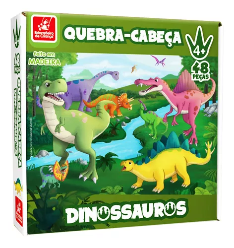 Quebra Cabeça Dinossauro Infantil Criança Dino T Rex 48 Pc