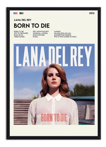 Cuadro Decorativo Póster Lana Del Rey Album Born To Die