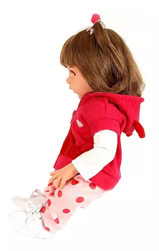 Bebe Reborn Original Girafinha Menina 100% Silicone 48cm Pode dar Banho