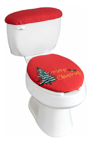 Juego De Baño Víspera De Navidad Vianney Color Rojo