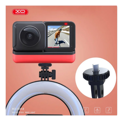 Trípode Selfie Stick 82cm Control Bluetooth Aro Luz 16cm