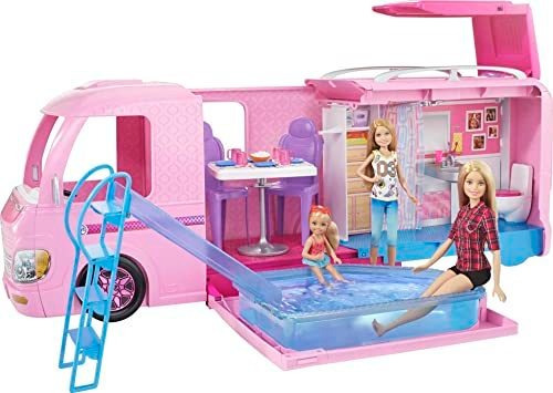 Barbie Dreamcamper, Furgoneta De Campamento, Rosada