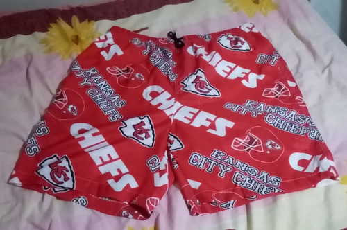 Imagen 2 de 5 de Pantaloneta Hombres Nfl Kansas City Chiefs Long Swim Trunks