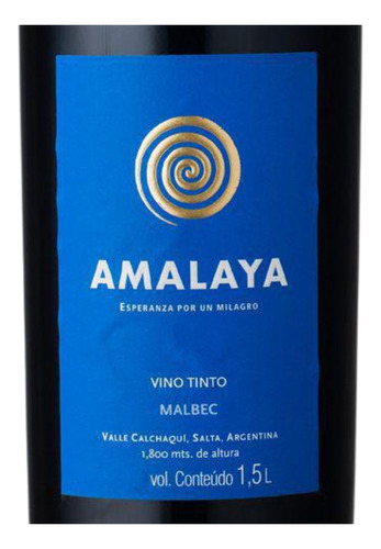 Vinho Argentino Amalaya Malbec Magnum 1,5 Litros 