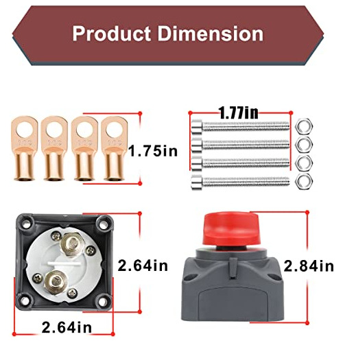 Interruptor De Desconexión De Batería 275a Dc12/48v, ...