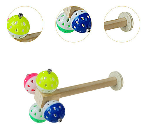 Percha De Pájaro Juguete Madera Jugando Treada Loro