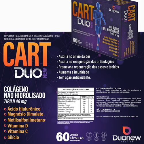 Multivitamínico Cartduo - 60 Capsulas - Colágeno 2 - Duonew