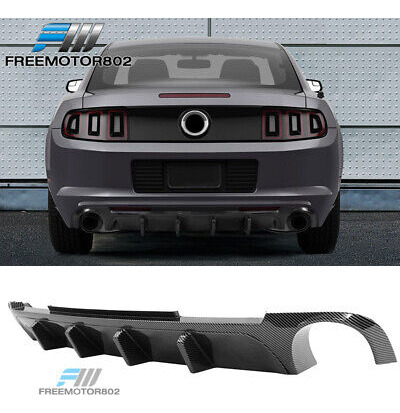 Fits 13-14 Mustang V6 Gt 2-door Rear Diffuser Lip Carbon Zzg