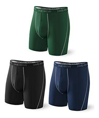 Boxer Briefs Deportivos David Archy Ultra Suaves - Pack 3.