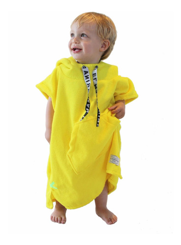 Imagen 3 de 5 de Poncho Toalla Microfibra Niños 2 A 3 Años