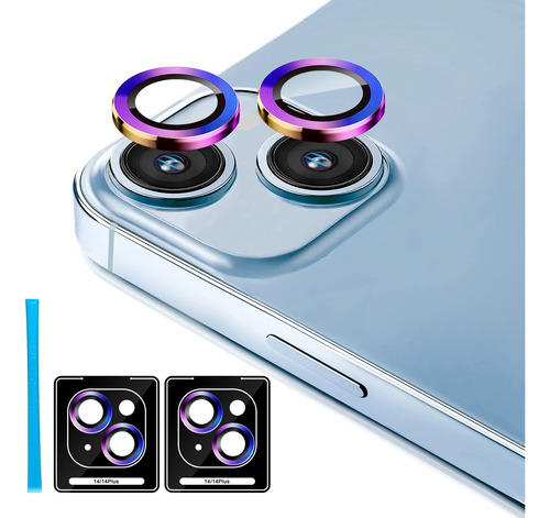 Protector De Camara Para iPhone 14 Y Plus - Color (2 Kit)