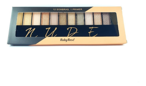 Paletas De Sombras Com Fixador Ruby Rose 12 / 18 Cores - Uni