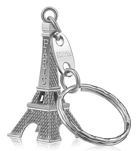 Imagen 2 de 8 de 2 Llaveros Torre Eiffel 5cm Alto - Dorado Y Plateado - D816