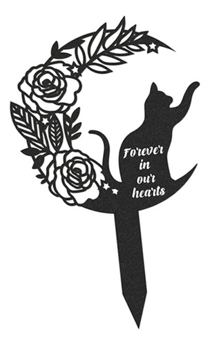 Estaca Conmemorativa De Gato, Adorno Para Césped, Letrero