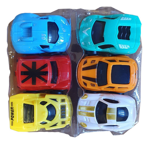 Kit Com 6 Mini Racing Drift De Fricção 0871 - Shiny Toys