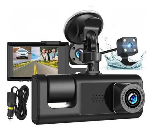 Camara Auto Dvr Frontal Y Trasera Estacionamiento Hd 1080p