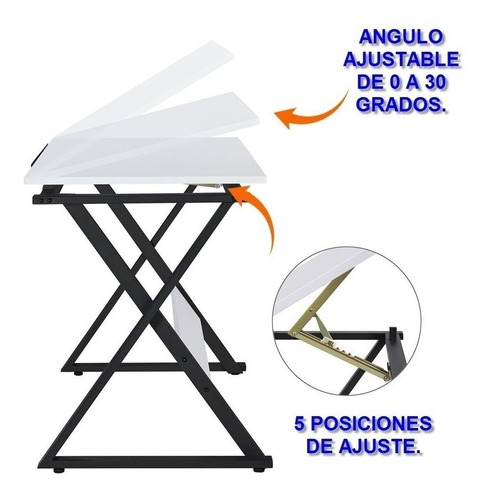 Oferta! Mesa Restirador Para Dibujo Madera Blanco