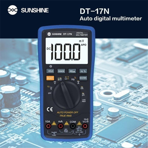 Imagen 3 de 6 de Tester Multimetro Autorango Sunshine Tester - Dt17n