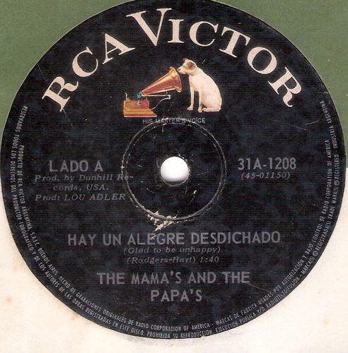 The Mama's And The Papa's: Hay Un Alegre.../ 33 Simple Rca