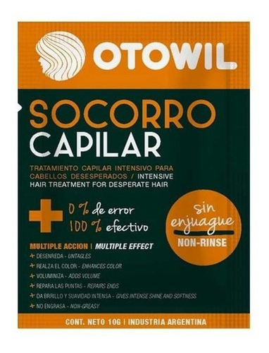 Otowil Socorro Capilar Tratamiento Capilar 48 Sobres X 10g