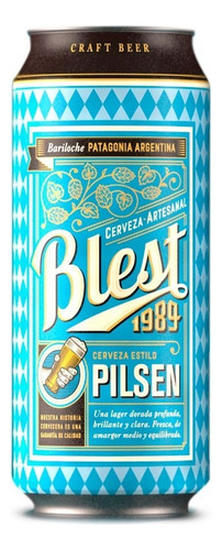 Cerveza artesanal Blest Pilsen lata 473 cc