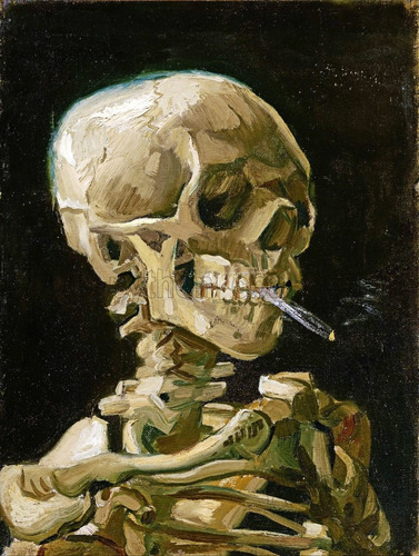 Cuadro Esqueleto Con Un Cigarrillo De Vincent Van Gogh 1886