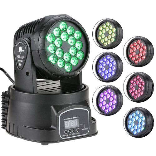 Moving 18 Led 3watt Quadriled Rgb Bivolt Dmx Festa Balada