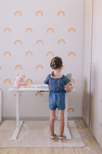 Randu Escritorio De Altura Ajustable Para Niños Blanco